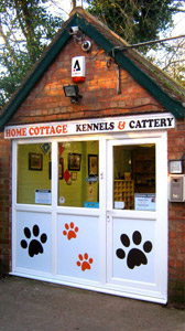 Home Cottage Kennels reception area